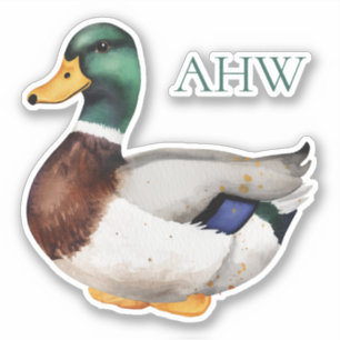 Preppy Mallard Duck Monogram