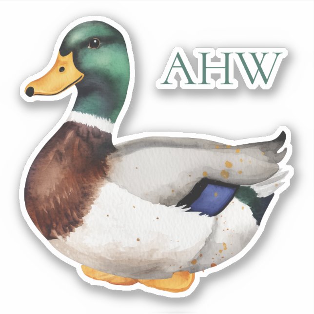 Preppy Mallard Duck Monogram (Front)