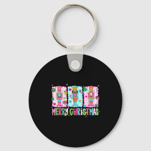 Preppy Merry Christmas Cute Nk Nutcracker Girl Wom Key Ring