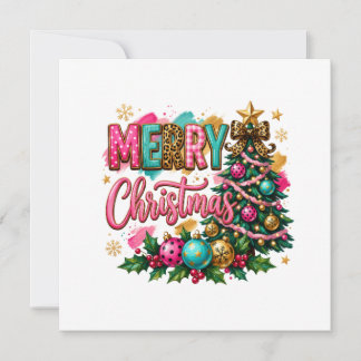 Preppy Merry Christmas Invitation