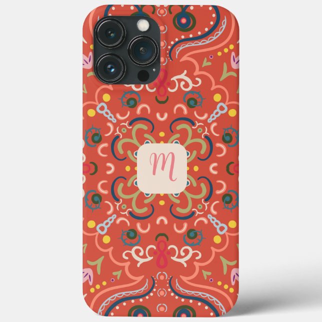 Preppy Monogram & Colourful  Case-Mate iPhone Case (Back)