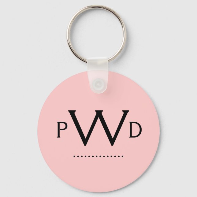 Preppy Monogram Keychain (Front)