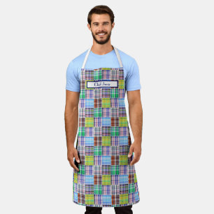 Preppy Multicolor Patchwork Madras #1 Apron