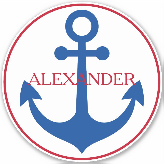 Preppy Nautical Anchor Personalized (Front)