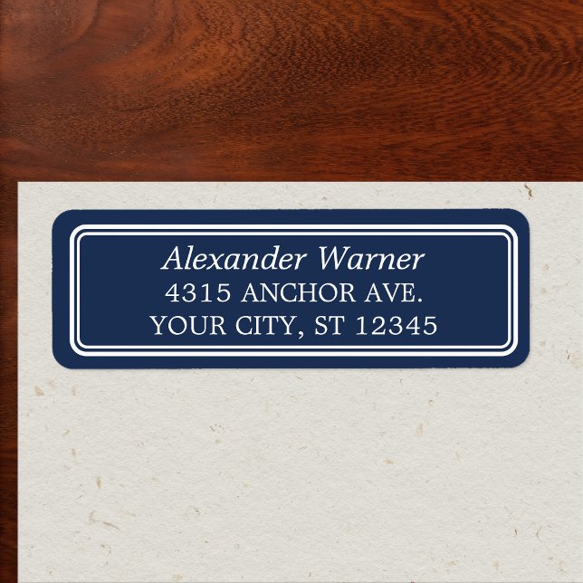 Preppy Navy Blue Borders Classic (Creator Uploaded)