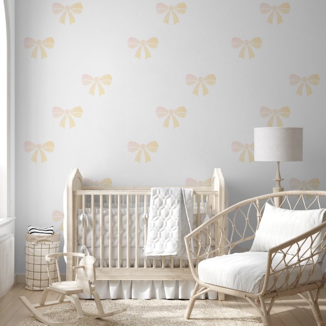 Preppy Neutral Bow Baby Girl Kids Wallpaper (Kids)