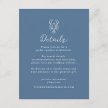 Preppy New England Lobster Details Enclosure Card