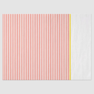Preppy Orange White Stripes Yellow Gift Wrap Fun Tissue Paper