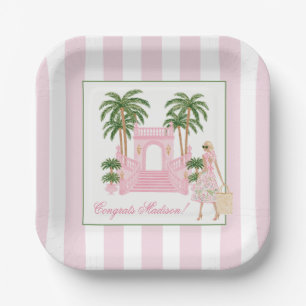 Preppy Palm Beach Bridal / Bachelorette Party Paper Plate