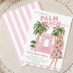 Preppy Palm Beach Cabana Bridal Tea or Shower Invitation