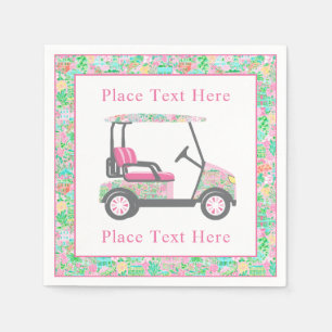 Preppy Palm Beach Golf Cart Napkin