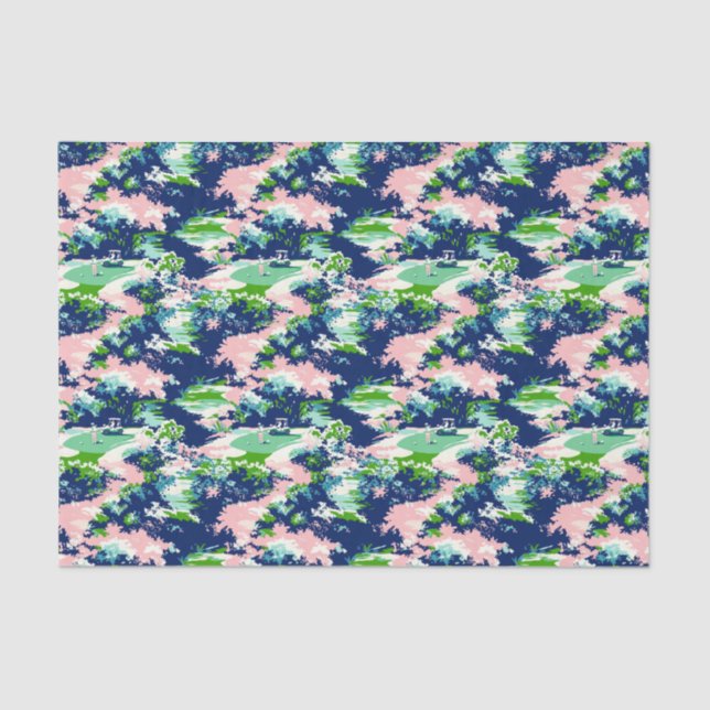 Preppy Palm Beach Golf Tissue Paper (Front)