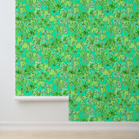 Preppy Palm Beach Green Elephants