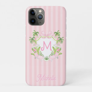 Preppy Palm Beach Monogram Crest Case-Mate iPhone Case