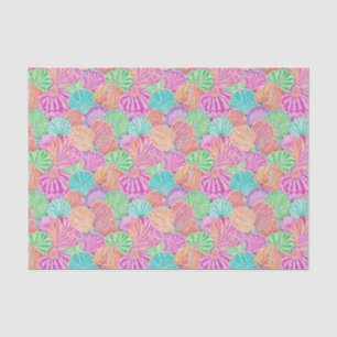 Preppy Palm Beach Ocean Shell Pattern Tissue Paper
