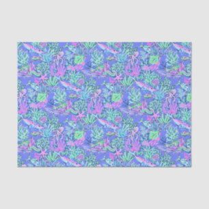Preppy Palm Beach Print Lavender Underwater Tissue Paper