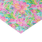 Preppy Palm Beach Tropical Flowers Pattern
