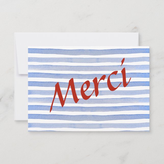 Preppy Parisian Thank You Card (Front)