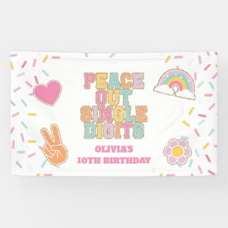 Preppy Patch Hello Double Digits 10th Birthday Banner