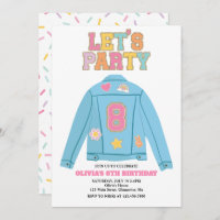 Preppy Patch jean jacket 8TH Birthday