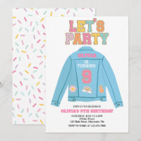 Preppy Patch jean jacket 9TH Birthday