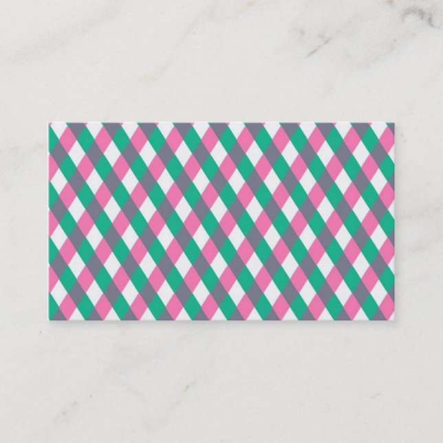 Preppy Pattern Business Card (Front)