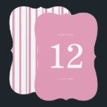 Preppy Peony Pink Chic Die Cut Wedding Table Numbe Invitation<br><div class="desc">Preppy Peony Pink Die Cut Wedding Table Number — a chic, stylish reception detail for a modern romantic wedding. Inspired by the preppy romance aesthetic and barbiecore pink trend, this elegant die-cut table number is perfect for the classic country club bride who loves refined feminine décor. Style it with gold...</div>