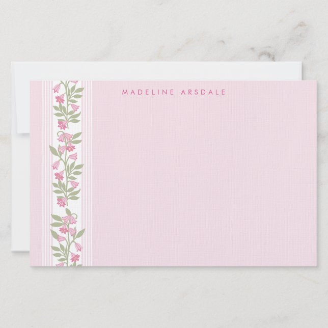 Preppy Personalised floral Stationery (Front)