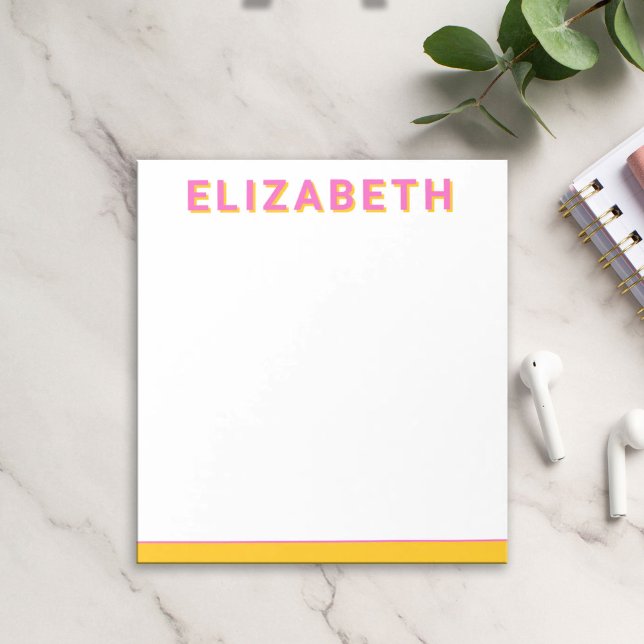 Preppy Personalised Modern Notepads (Creator Uploaded)