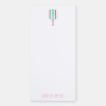 Preppy Personalised Pickleball Notepad