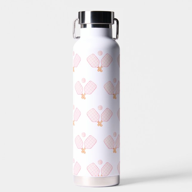 Preppy Pickle Ball Personalised Water Bottle (Front)