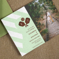 Preppy Pickleball Stripes Wedding