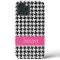 Preppy Pink and Black Houndstooth Personalised