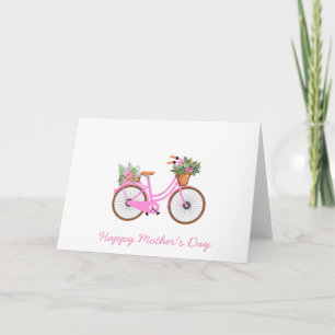 Preppy Pink Bicycle Card
