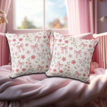 Preppy Pink Bow and Flowers