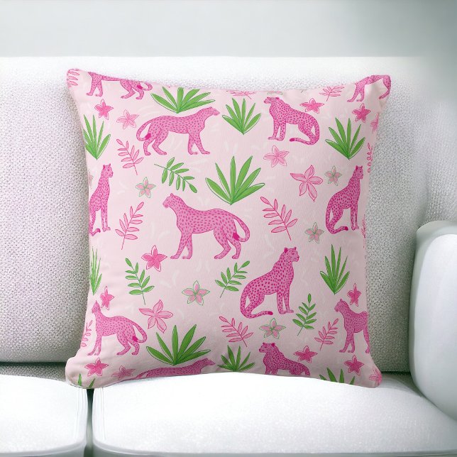 Preppy Pink Cheetah  Cushion (Creator Uploaded)