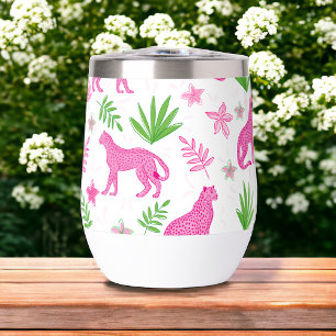 Preppy Pink Cheetah Floral