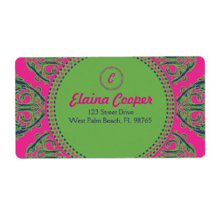 Preppy Pink Damask