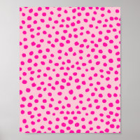 Preppy Pink Dots Modern Animal Print Spots
