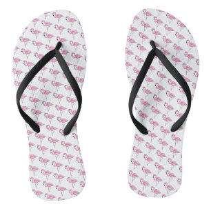 Preppy Pink Flamingo Tropical Jandals