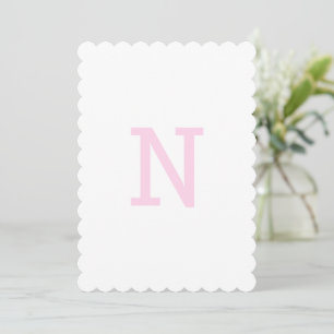 Preppy Pink Ginger Jar Monogram First Banner Invitation