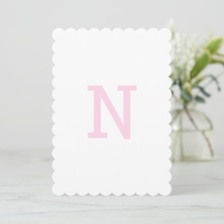 Preppy Pink Ginger Jar Monogram First Banner Invitation