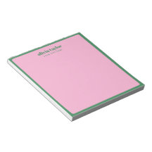 Preppy Pink Green Bold Name Cute Home Office