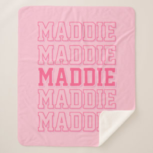 Preppy Pink Name Blanket