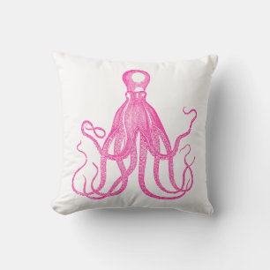 Preppy Pink Octopus Cushion