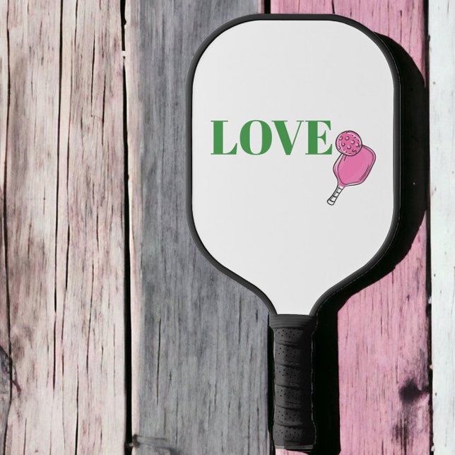 Preppy Pink Pickleball Paddle Ball Love (Creator Uploaded)