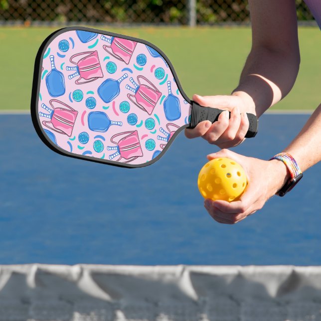 Preppy Pink Pickleball Pattern  Paddle (Insitu)