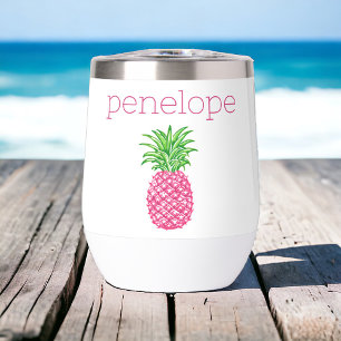 Preppy Pink Pineaaple Personalised