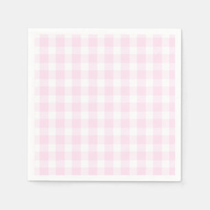 Preppy Pink Plaid Pink Birthday Napkins
