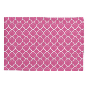 Preppy Pink Quatrefoil Pillows Pillowcase